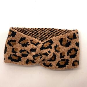 Leopard Print Youth Winter Headband Ear Warmer Wide